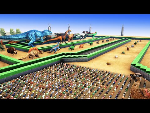 1000 DODOS VS EVERY ARK DINOSAUR | DODO DEATHRUN🦤