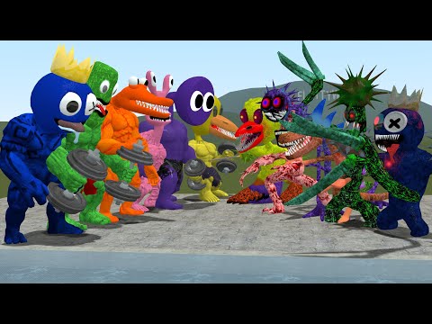 ALL NIGHTMARE RAINBOW FRIENDS VS ALL BUFF ROBLOX RAINBOW FRIENDS! (Garry's Mod)