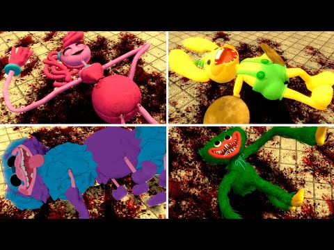 ALL POPPY PLAYTIME CHAPTER 2 CHARACTERS TORTURE!! Garry's Mod (Mommy Long Legs, Bunzo Bunny)