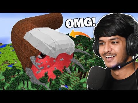 BIGGEST MONSTER WORM IN MINECRAFT | SCARY