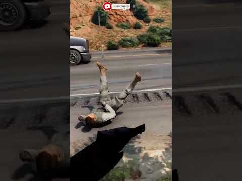 BMW Sports Car No Seatbelt Crash – Epic Ragdolls | Grand Theft Auto V #Shorts