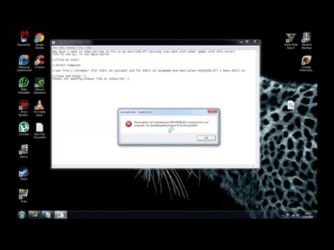 Counter Strike Global Offensive MSVCR100.dll FIX