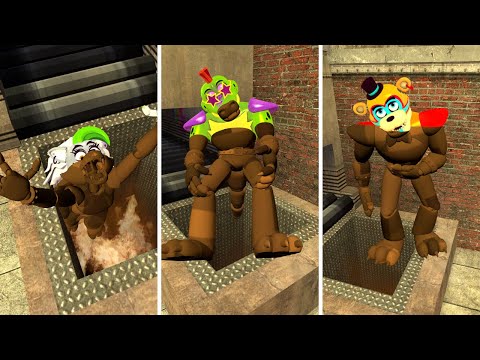 DESTROY ALL CHOCOLATE GLAMROCK ANIMATRONICS In Garry's Mod! Five Nights at Freddy's