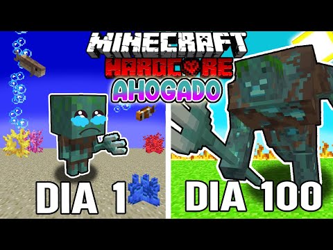 🌀Sobreviví 100 DÍAS siendo un AHOGADO en Minecraft HARDCORE!