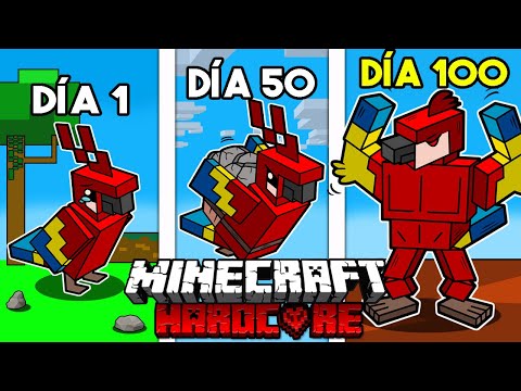 🌀Sobreviví 100 DÍAS siendo un LORO en Minecraft HARDCORE!