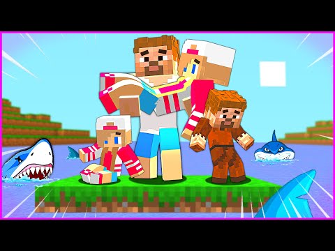 FAKİR AİLESİ TEHLİKELİ DENİZDE HAYATTA KALMAYA ÇALIŞIYOR! 😱 – Minecraft