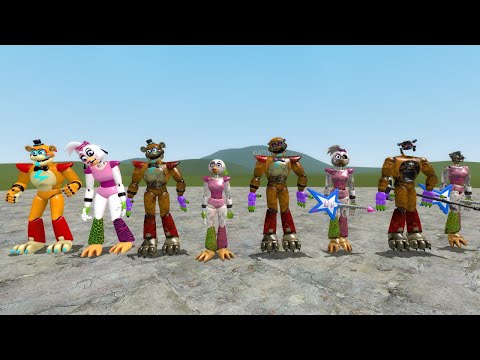 FNAF SECURITY BREACH ANIMATRONICS ALL SKINS in Garry's Mod!