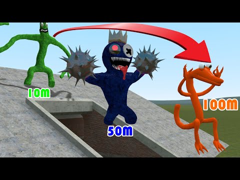 HOW FAR CAN ALL ROBLOX RAINBOW FRIENDS JUMP? (In Garry's Mod!)