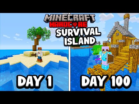 I Survived 100 Days on a SURVIVAL ISLAND in Minecraft Hardcore…