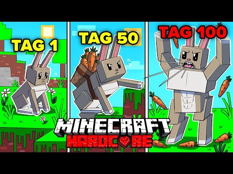 Ich überlebe 100 TAGE als HASE in Minecraft Hardcore!