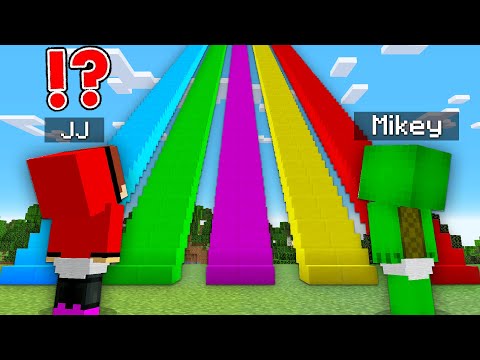 IF YOU CHOOSE THE WRONG STAIR, YOU DIE! Baby JJ and Mikey SECRET STAIRS in Minecraft challenge Maize