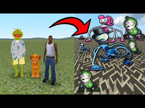 LONG LEGS FAMILY VS GIANT MAZE! (and nukes) – Garry's mod Sandbox