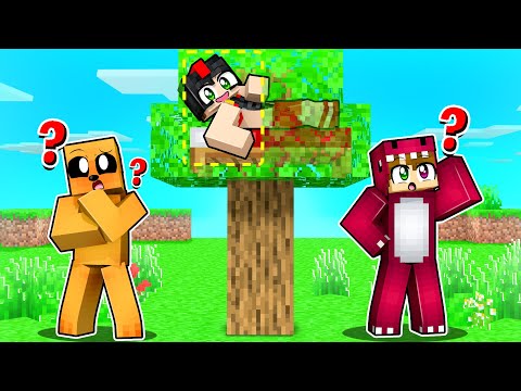 Me ESCONDO en una BASE ÁRBOL SECRETA 🌳😂 MINECRAFT ESCONDITE INVICTOR