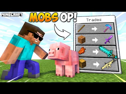 Minecraft But Every Mob Trade OP ITEMS…