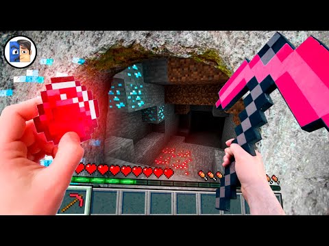 Minecraft RTX in Real Life POV – Realistic Cave in Minecraft Survival vs Real Life Texture Pack