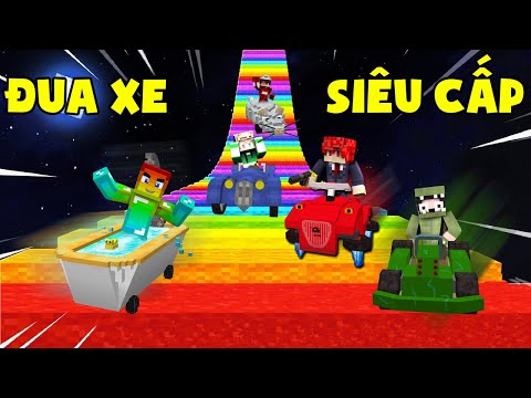MINI GAME : CUỘC THI ĐUA XE MINECRAFT SIÊU CẤP ** NOOB SỞ HỮU XE BỒN TẮM SIÊU HÀI