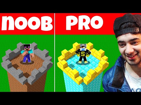 Noob vs Pro Security Tower Build Battle [Minecraft]