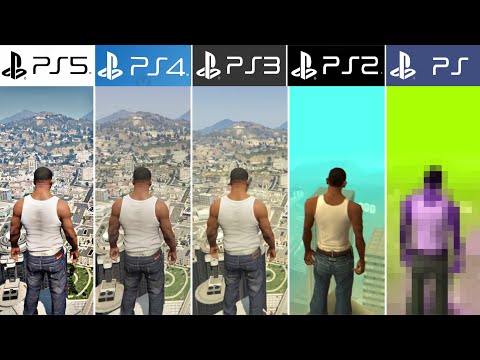 PS5 vs PS4 vs PS3 vs PS2 vs PS1 | GTA – Comparación de Generaciones y Gráficos (4k 60fps)