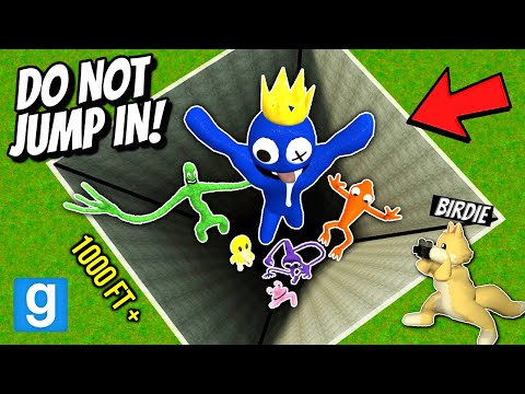 Pushing ALL Rainbow Friends into a 1000 FT HOLE… 🕳 (Garry's Mod Nextbot)