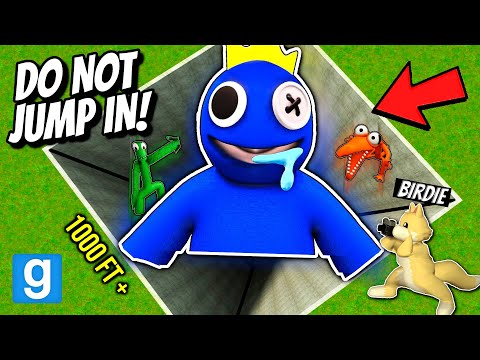 Pushing Rainbow Friends into a 1000 FT HOLE… 🕳 (Garry's Mod Nextbot)