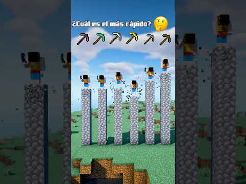 ¿Qué pico de Minecraft es más rápido? #shorts