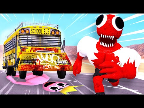 Rainbow Friends on a FREEWAY (Garry's Mod)