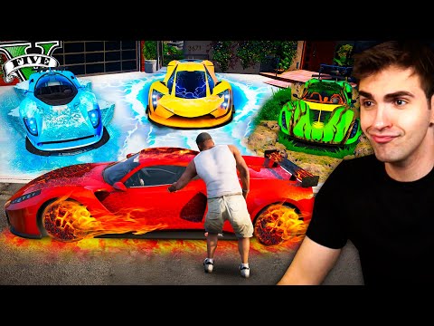 ¡ROBANDO los COCHES ELEMENTALES de GTA 5! ⚡🔥🧊 (Grand Theft Auto)