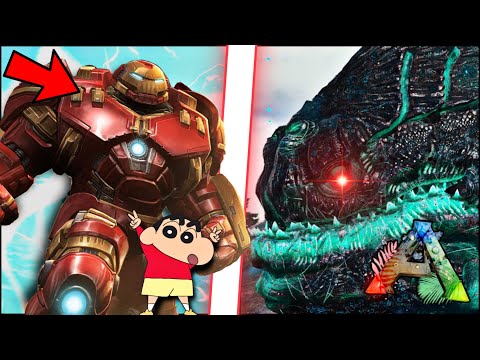 SHINCHAN BECAME HULKBUSTER AND DEFEATED PIKON THE CREATOR IN ARK | SHINCHAN IN ARK SURVIVAL EVOLVED