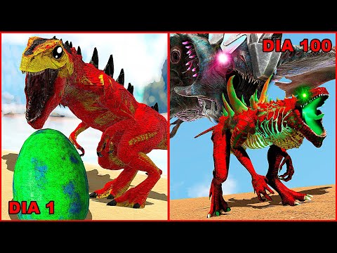 Sobrevivi 100 Dias Como Um Godzilla no Ark Hardcore – O FILME 2 – ARK SURVIVAL EVOLVED DINOSSAUROS