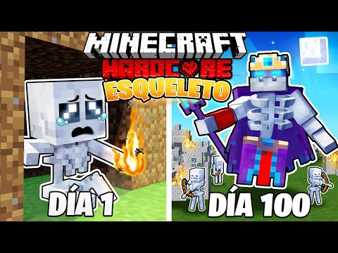 SOBREVIVÍ 100 DÍAS como un ESQUELETO en MINECRAFT HARDCORE!