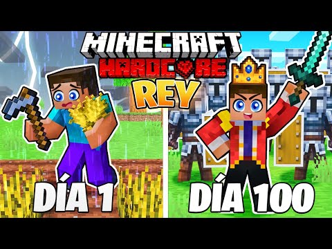 SOBREVIVÍ 100 DÍAS como un REY en MINECRAFT HARDCORE!