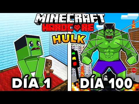 Sobreviví 100 DÍAS siendo HULK en Minecraft HARDCORE