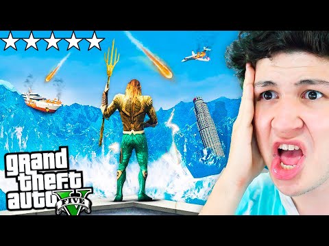 SOBREVIVÍ a un TSUNAMI como AQUAMAN en GTA 5! Grand Theft Auto V – GTA V Mods