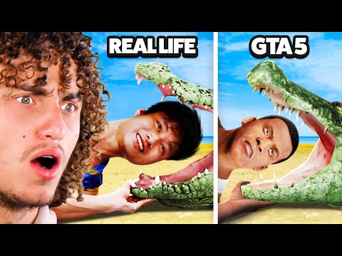 SUPER EXTREME GTA 5 vs. REAL LIFE CHALLENGE!