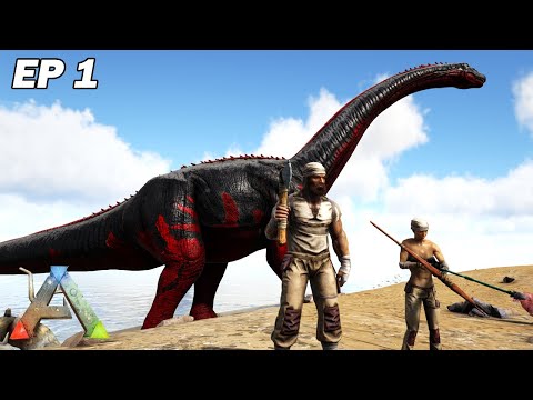 Survivre en construisant sur un Brontosaure ! Ark Survival Evolved Ep1