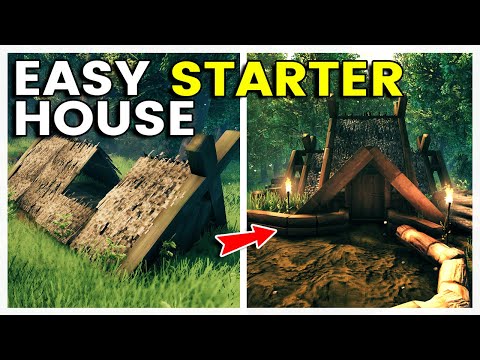 The EASIEST Way To Build A Starter House in VALHEIM – Beginner Base Guide