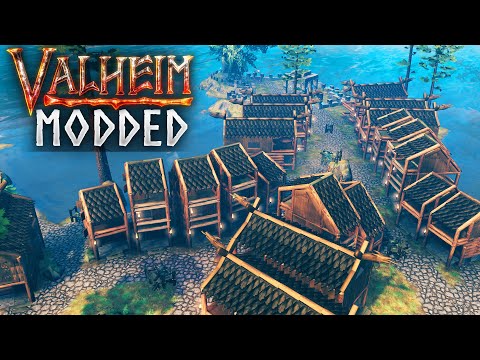 THE VILLAGE IS DONE! Modded Valheim EP48