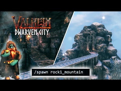 Valheim – I made a Dwarven Mountain Town {no Mods}
