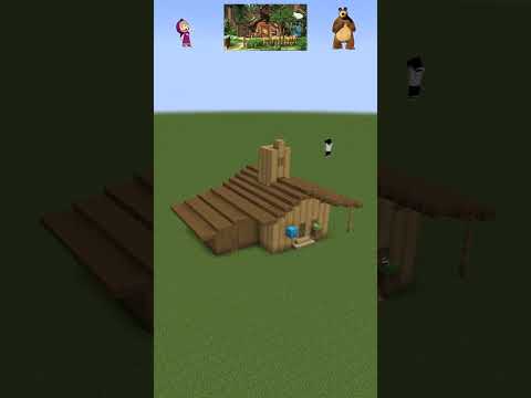 Membuat Rumah Masha And The Bear #shorts #minecraft