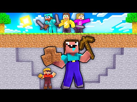 Noob Speler VS Jagers (Minecraft Survival)