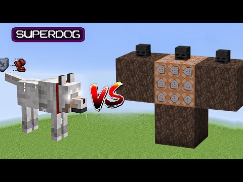 Wither Storm vs SuperDog. SuperCat. Butterfly golem – Minecraft Mob Battle