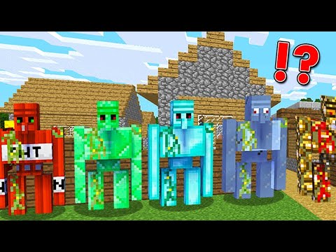Zombies vs Iron Golem Security – Minecraft